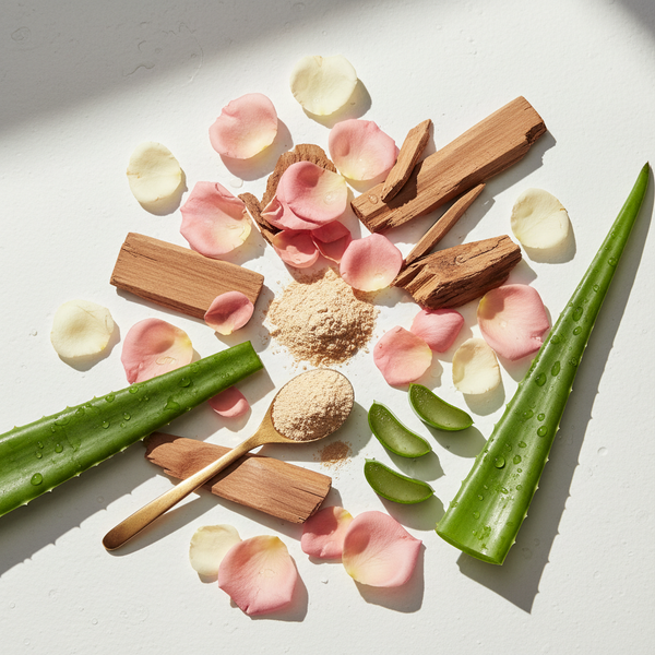 Rose Petal, Sandalwood, Aloe Vera